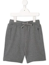 Dolce & Gabbana Kids' Logo Patch Track Shorts In Grey