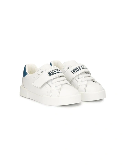 Dolce & Gabbana Kids' Lace-up Sneakers In White