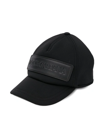 Dolce & Gabbana Kids' Logo Patch Baseball Cap In Black