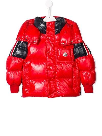 Moncler Kids' Oversized Padded Jacket In Red