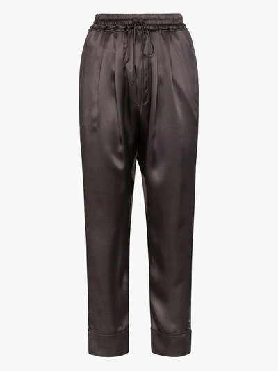 Le Kasha Elasticated Cropped Trousers In Grey