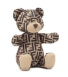 Fendi Kids' Monogram Print Teddy Bear In Brown