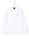 Ralph Lauren Kids' Logo Embroidered Polo Shirt In White