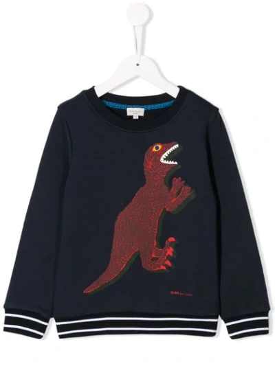 Paul Smith Junior Kids' Dinosaur Printed Sweatshirt In Blue