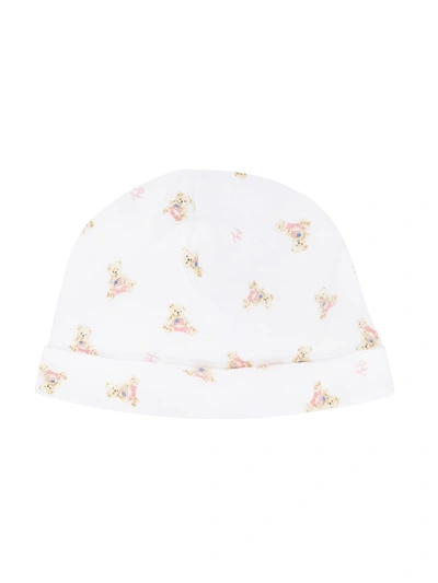 Polo Ralph Lauren Kids' Bear Embroidered Beanie In White