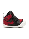 Jordan 1 Baby Crib Bootie In Black,white,varsity Red