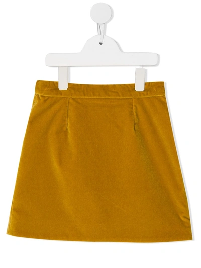 Dolce & Gabbana Kids' Corduroy Mini Skirt In Yellow