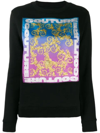 Versace Jeans Couture Graphic Print Sweatshirt In Black