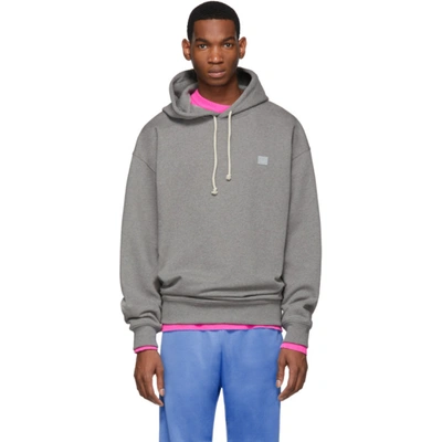 Acne Studios Ferris Face Hoodie In Grey