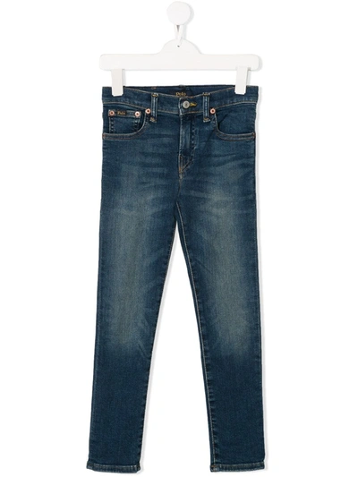 Ralph Lauren Kids' Stonewashed Jeans In Blue