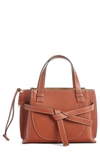 Loewe Gate Mini Leather Top-handle Tote Bag In Brown