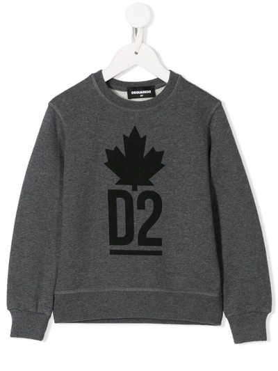 Dsquared2 Kids' D2 Logo Jumper In Grey