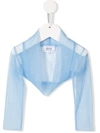 Aletta Babies' Sheer Bolero Jacket In Blue