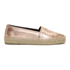 Saint Laurent Monogram Espadrilles In Blush Metal