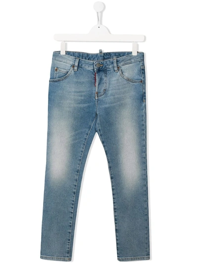 Dsquared2 Kids' Straight-leg Jeans In Blue