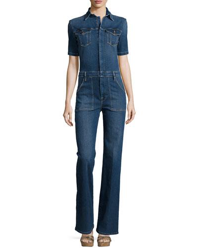 Frame Le Mechanic Flare Jumpsuit Lamarr Modesens