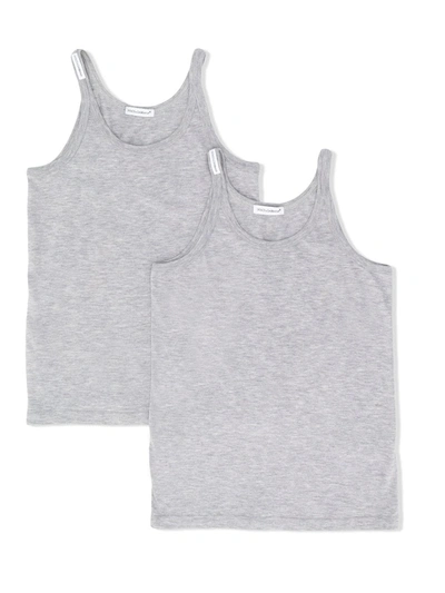 Dolce & Gabbana Kids' 2 Pack Tank Top In Grey