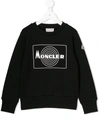 Moncler Kids' Branded Sweatshirt In Black