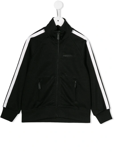 Dsquared2 Kids' Contrast Stripe Jacket In Black