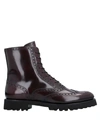 Church's Leather Ankle Boots In Maroon