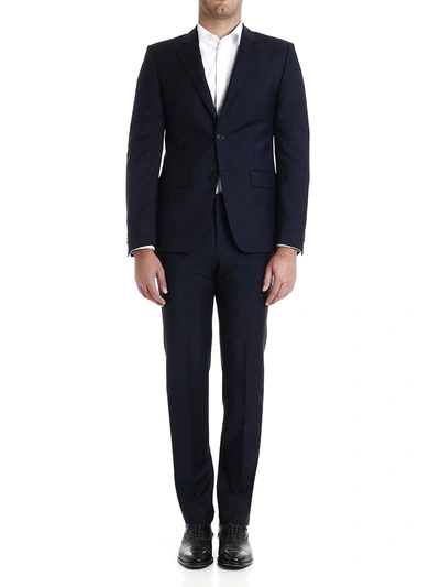Givenchy Wool And Mohair Suit In Blue