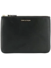 Comme Des Garçons Smooth Leather Clutch In Black