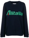 Alberta Ferretti X Alitalia For Fwrd Logo Sweatshirt In Blue