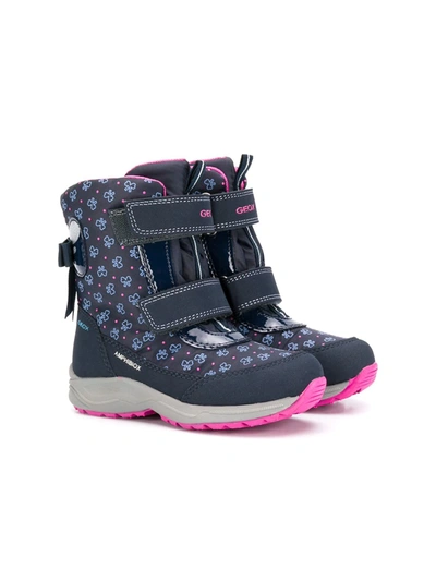 Geox Kids' Touch Strap Boots In Blue