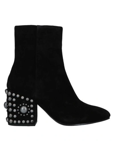 Ash Black Era Ankle Boots With Metal Inserts