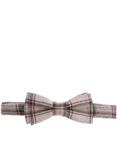 Altea Brown Bow Tie With Checked Pattern