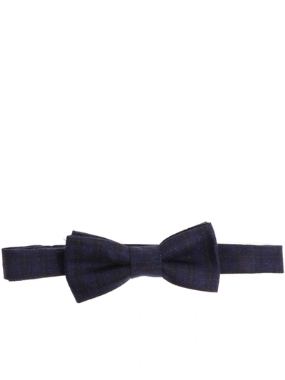 Altea Blue Bow Tie With Checked Pattern