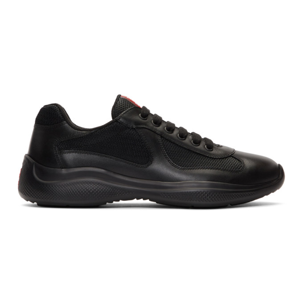 prada black america's cup sneakers