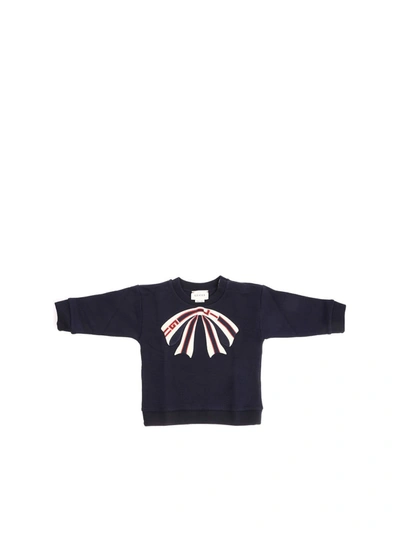 Gucci Kids' Blue Sweatshirt With Bow