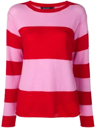 Sofie D'hoore Pink And Red Striped Pullover