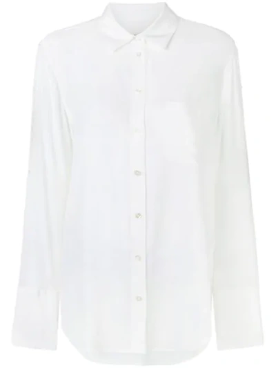Equipment Brayden White Shirt With Chest Pocket