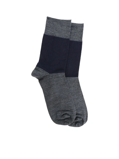 Sofie D'hoore Anthracite And Blue Socks In Grey