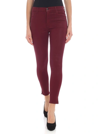 J Brand Bordeaux "alana" Trousers In Red