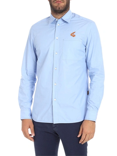 Vivienne Westwood Anglomania Light Blue "chaos" Shirt With Patch Pocke