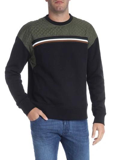 N°21 Black Sweatshirt With Green Padded Details