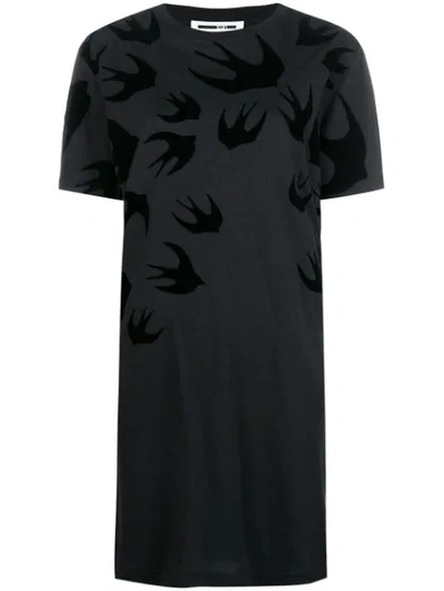 Mcq By Alexander Mcqueen T-shirt Dress In Darkest Black