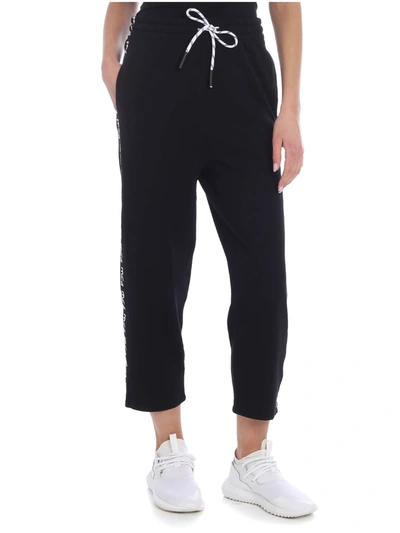 Mcq By Alexander Mcqueen Mcq Black Pants With Branded Stripes