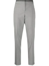 Fabiana Filippi Gray Trousers With Silver Beads Detail In Grey