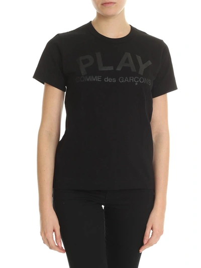 Comme Des Garçons Play Black T-shirt With Comme Des Garcons Print