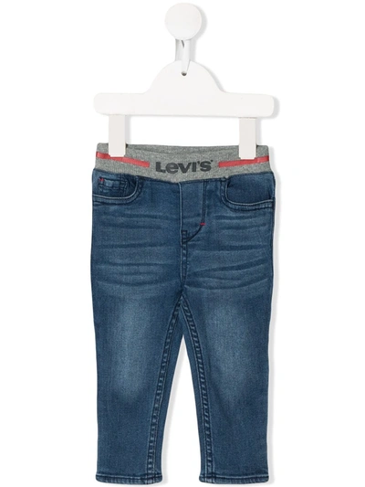 Levi's Babies' Elasticated Logo Jeans In Blu