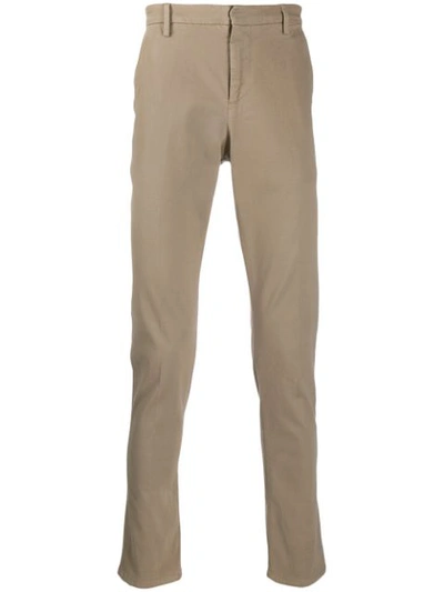 Dondup Straight-leg Chino Trousers In Neutrals