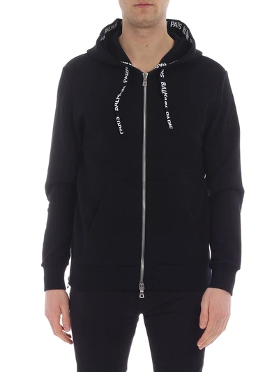 Balmain Black Hooded Sweatshirt