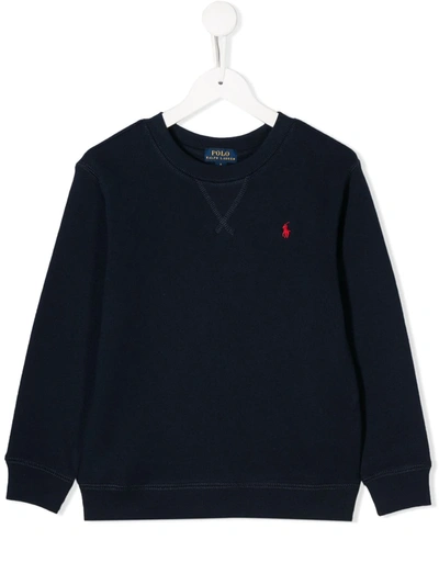 Polo Ralph Lauren Kids' Polo Brand Sweatshirt In Blue