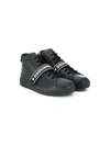 Dsquared2 Kids' Iconic Applique Sneakers In Black