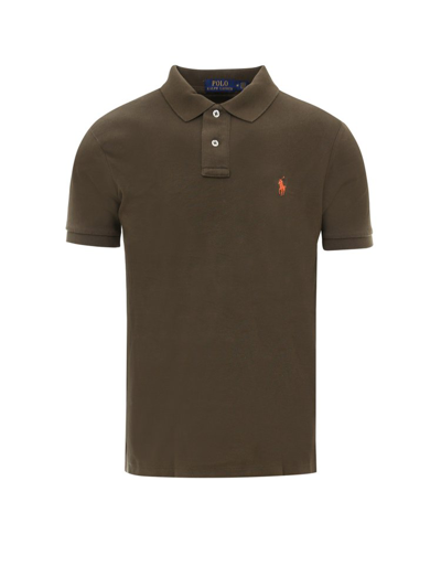 Polo Ralph Lauren Slim Fit Polo In Olive Green