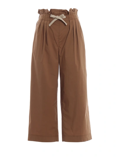 Dondup Iole Trousers In Khaki Color In Brown